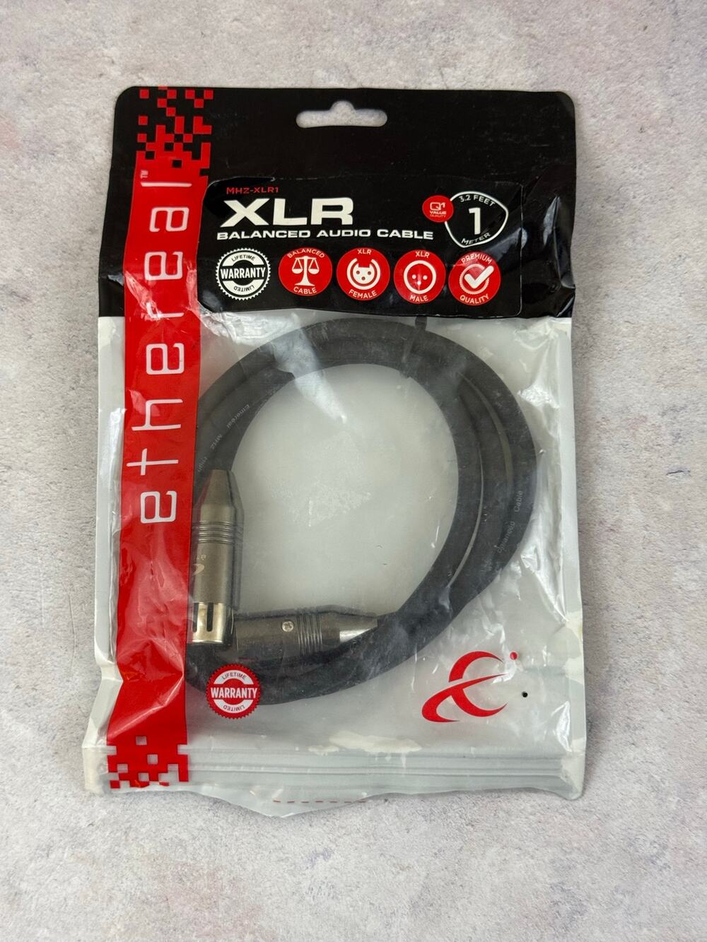 Ethereal Velox Premium Balanced XLR Cable - 1 Meter (MHZ-XLR1) Female to Male